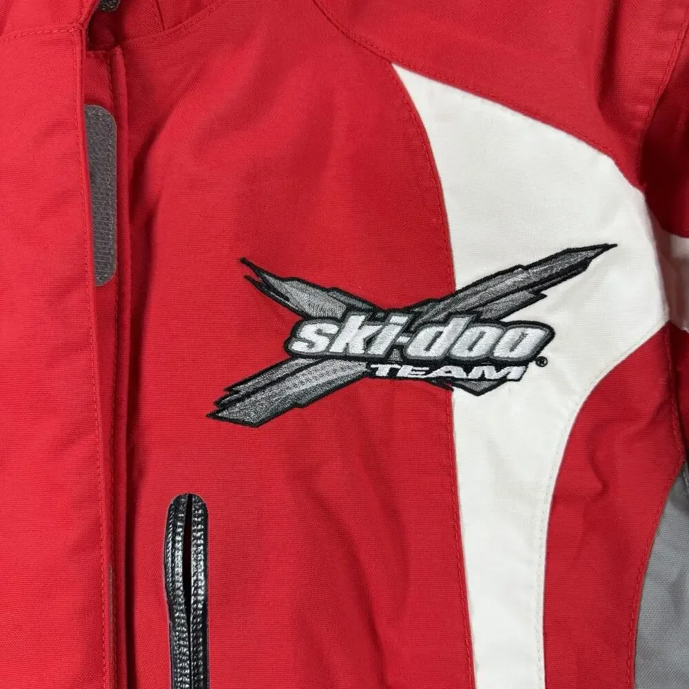 Ski-Doo Womens XS Snowmobile Jacket Red OOPYS BRP Hooded Winter Coat - Picture 10 of 13